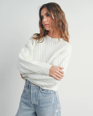 Pure Comfort Cable Knit Sweater