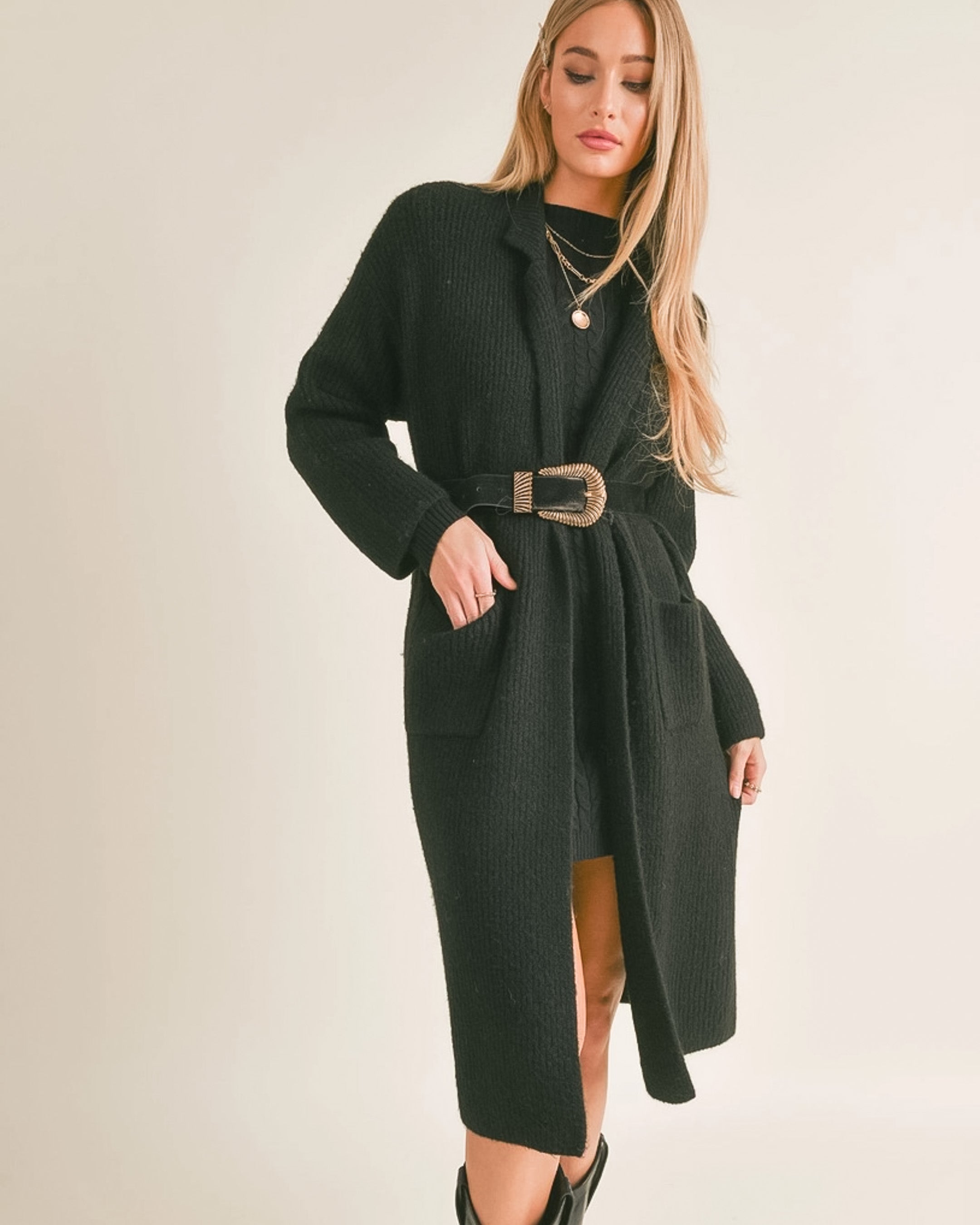 Chunky Knit Wool Coatigan