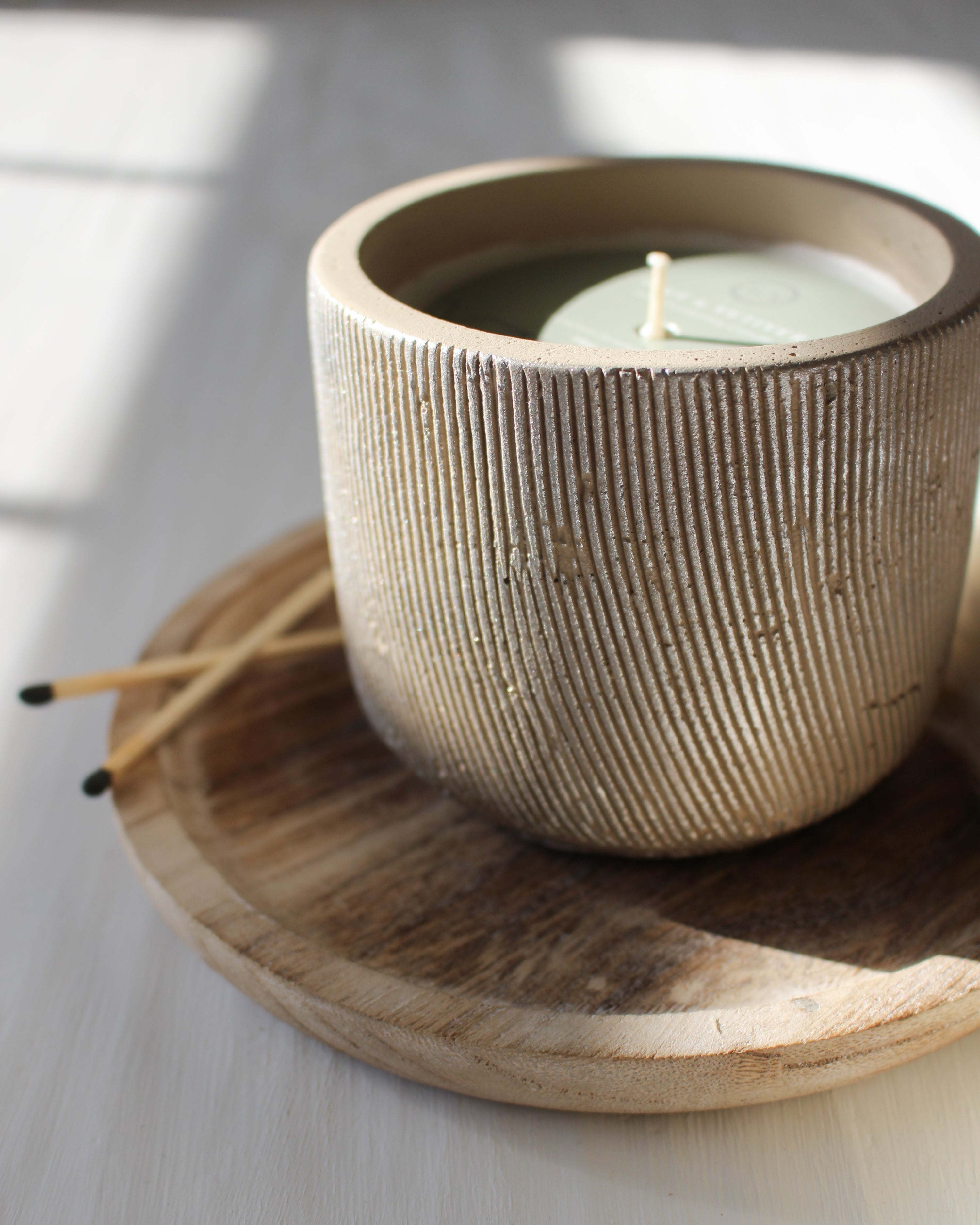 Sage + Vetiver Concrete Soy Candle