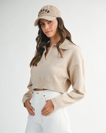 Polished Comfort Polo Sweater