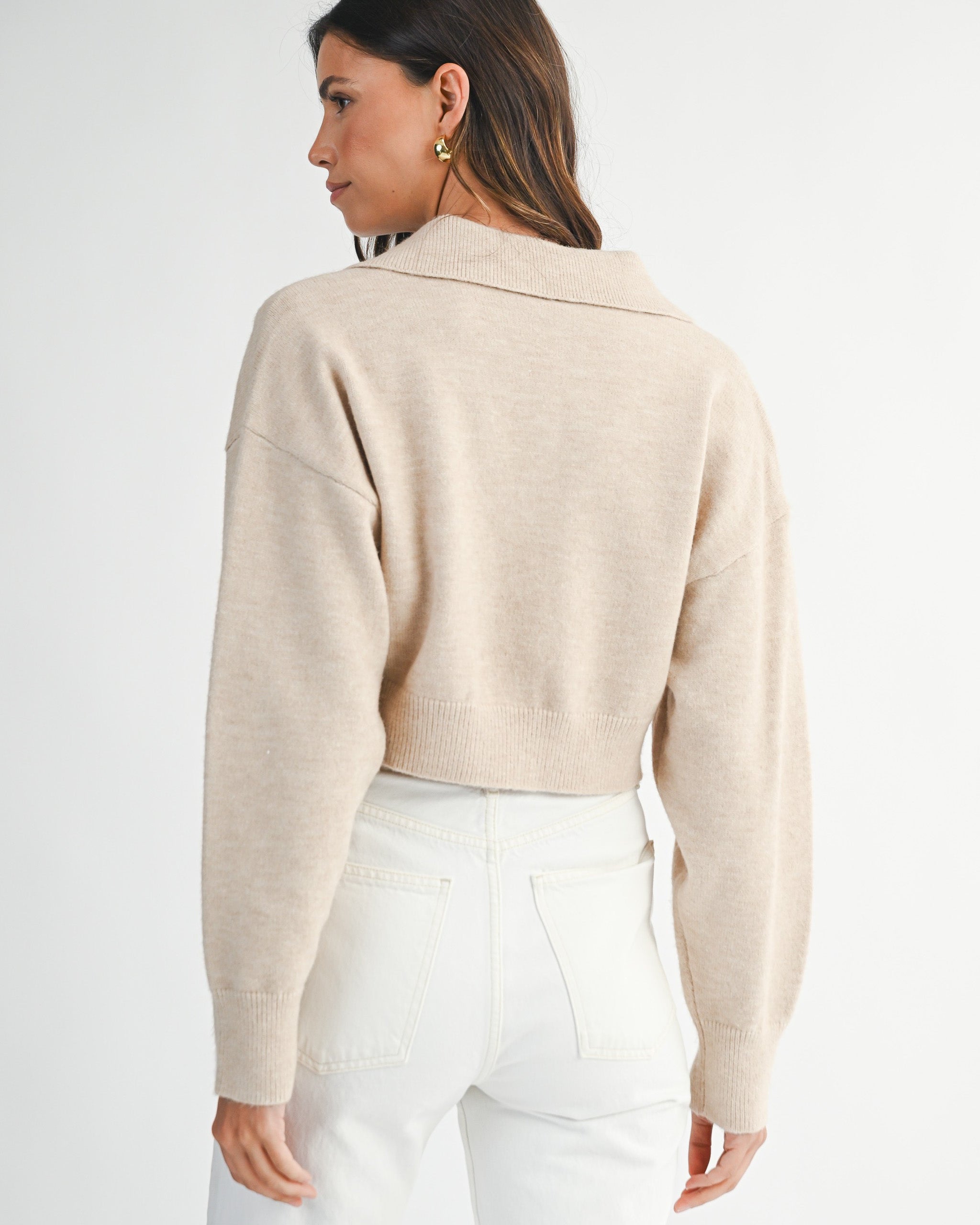 Polished Comfort Polo Sweater