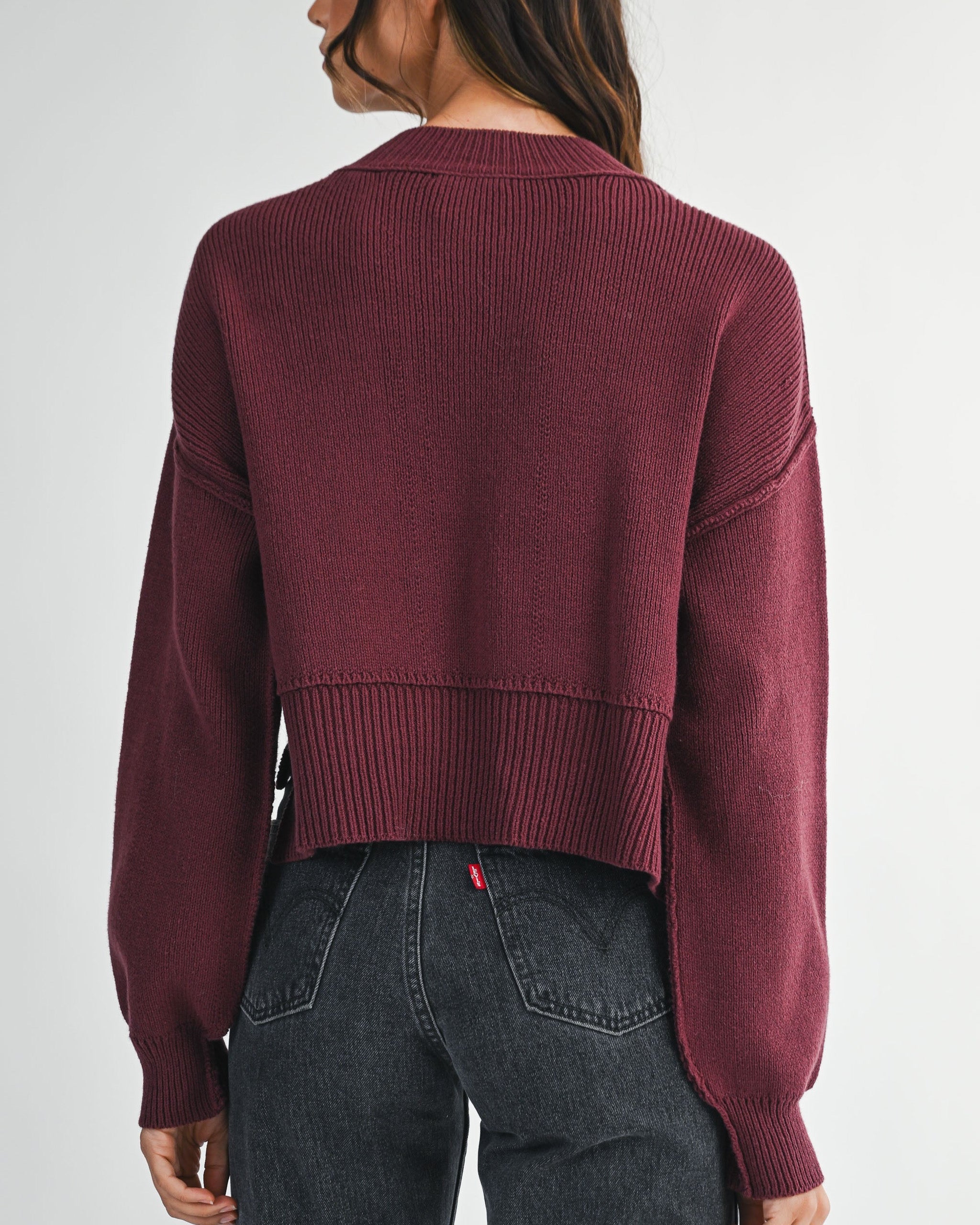 Cozy Cabernet Crewneck Sweater