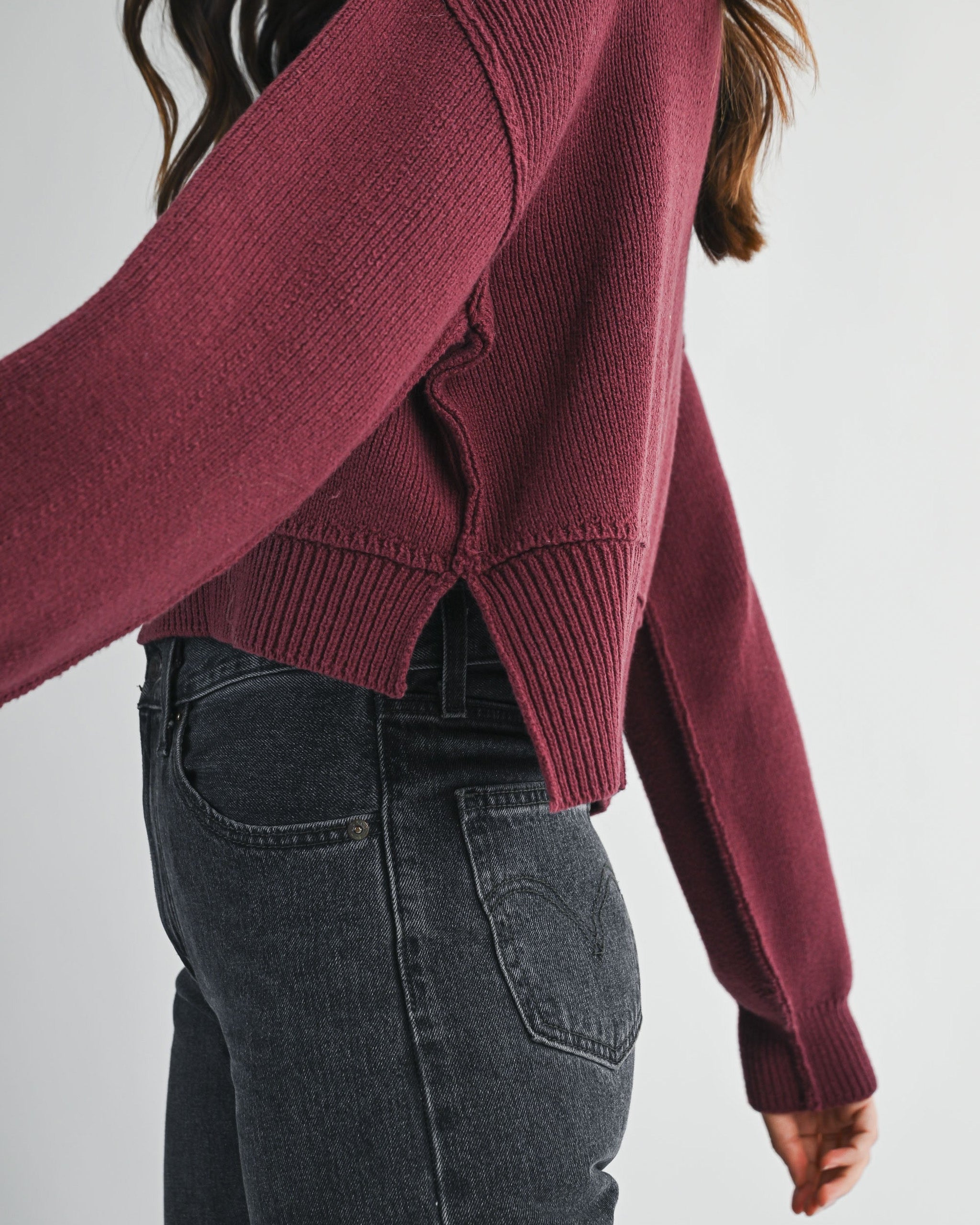Cozy Cabernet Crewneck Sweater