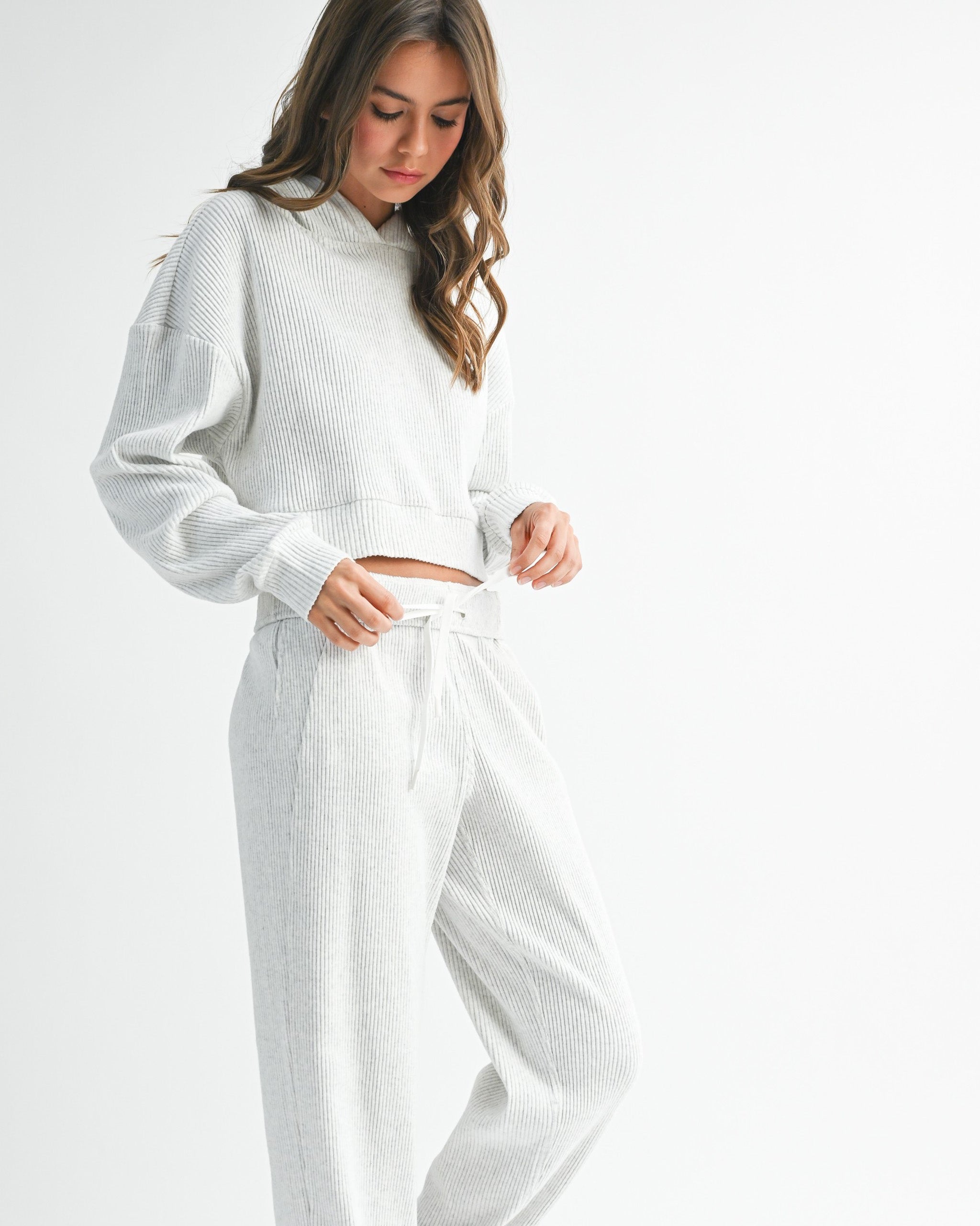 Daily Ritual Ribbed Hoodie