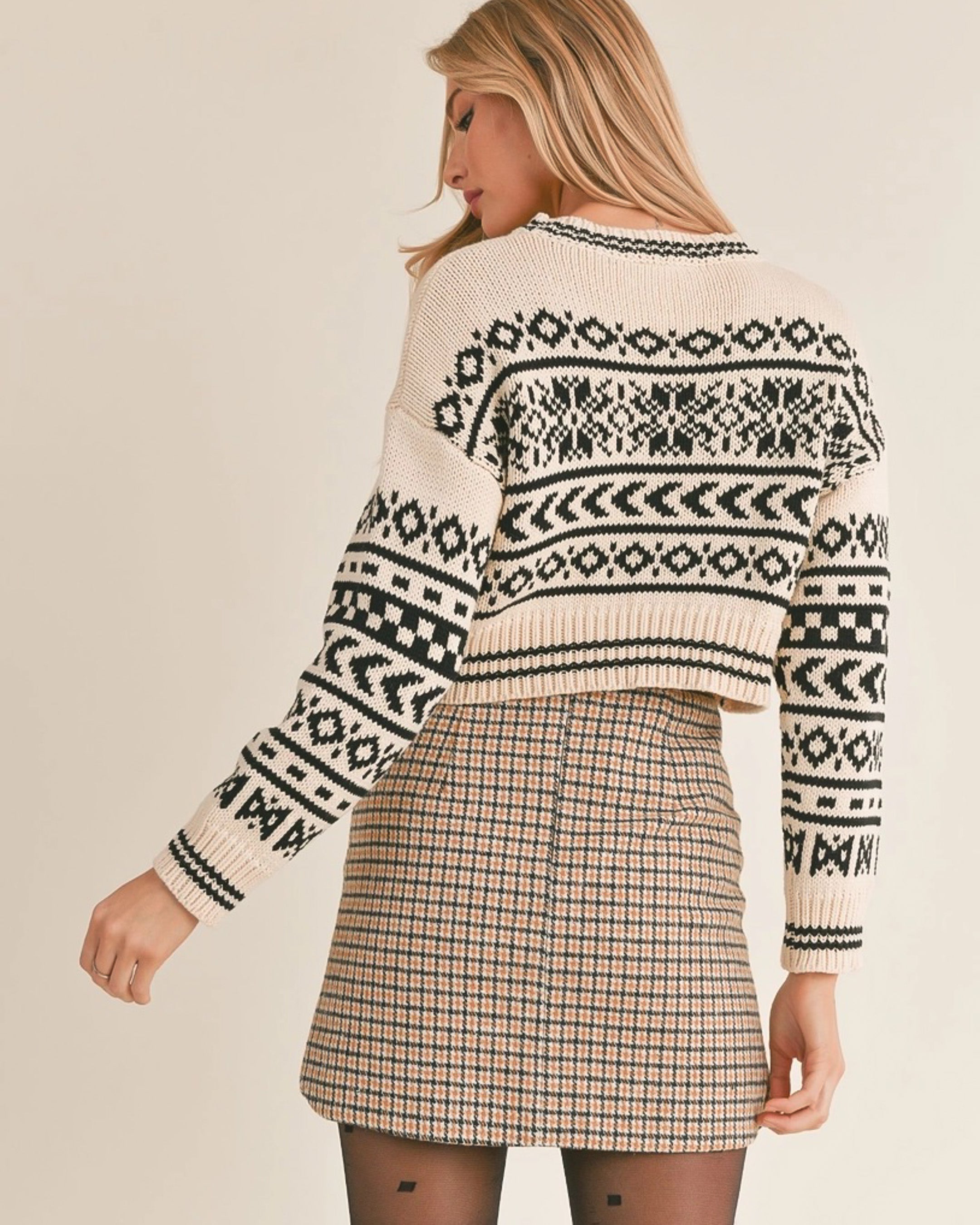 Snowed In Printed Sweater