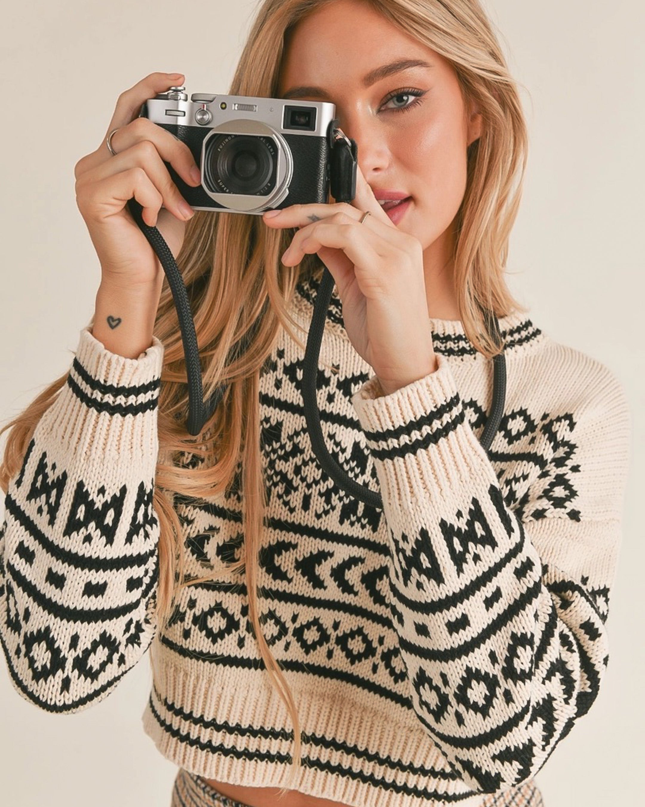 Snowed In Printed Sweater
