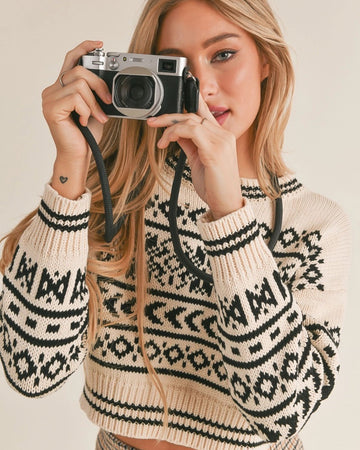 Snowed In Printed Sweater