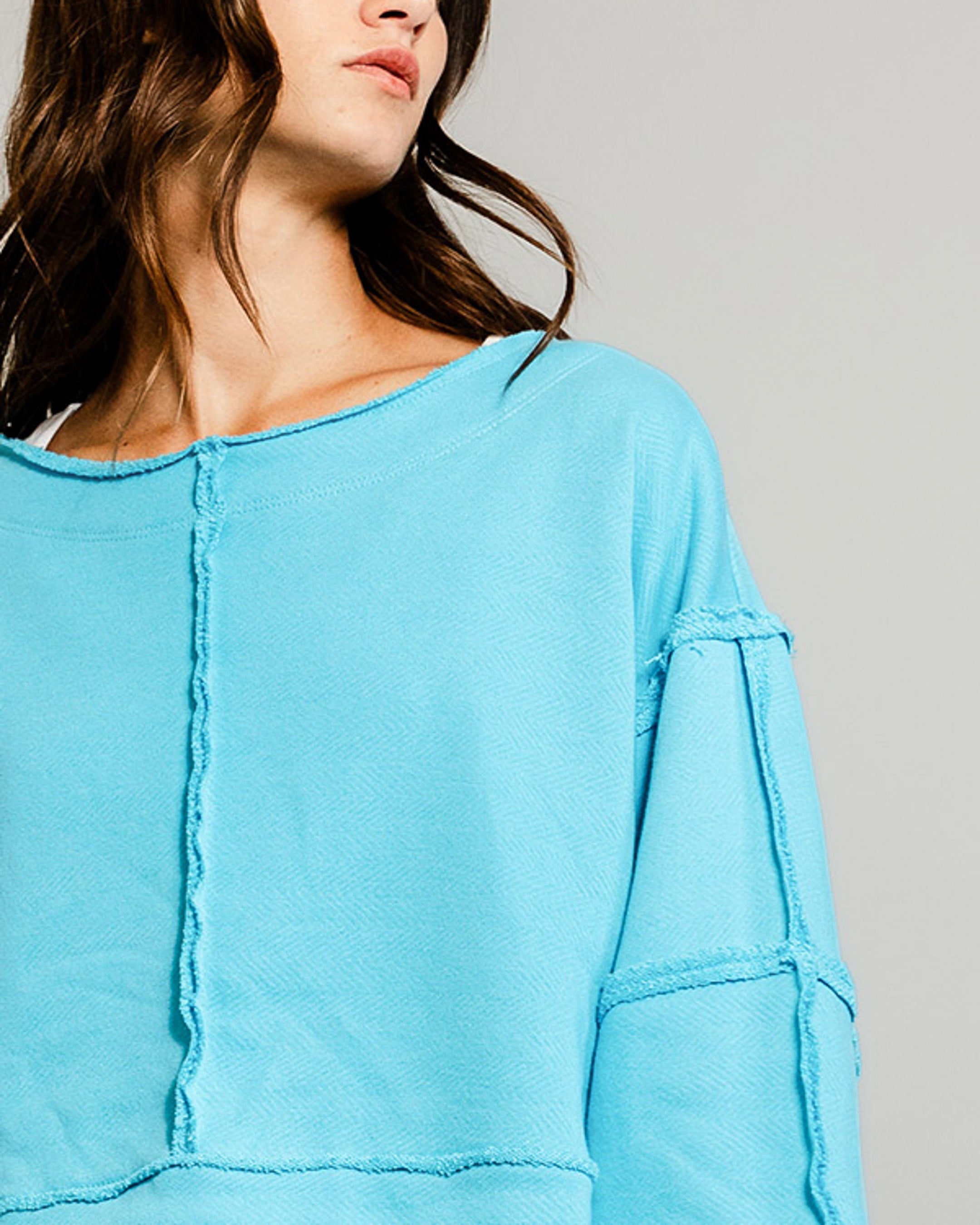 Off The Clock Cropped Sweatshirt | Blue