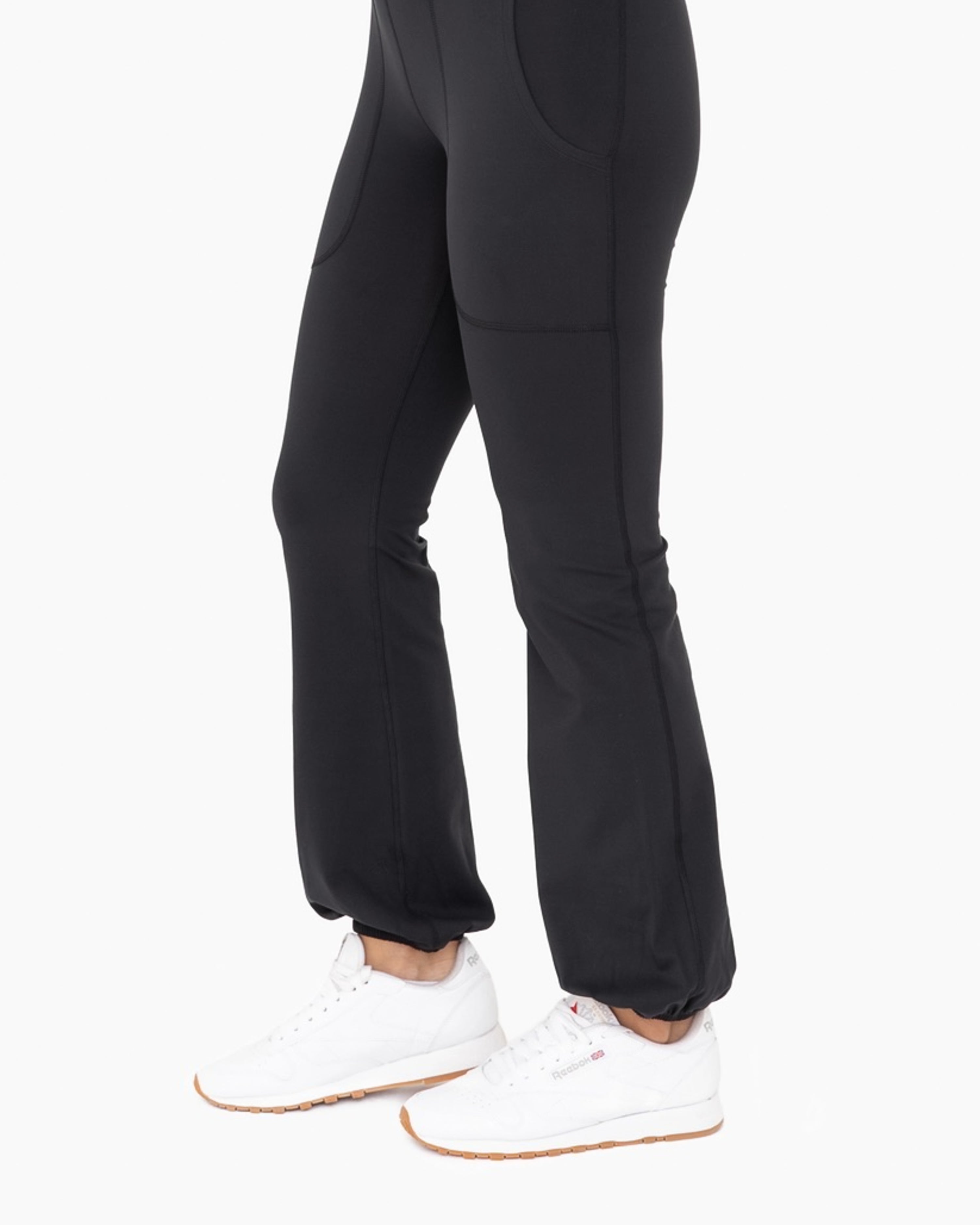 Happy Hem High Waist Leggings | Black