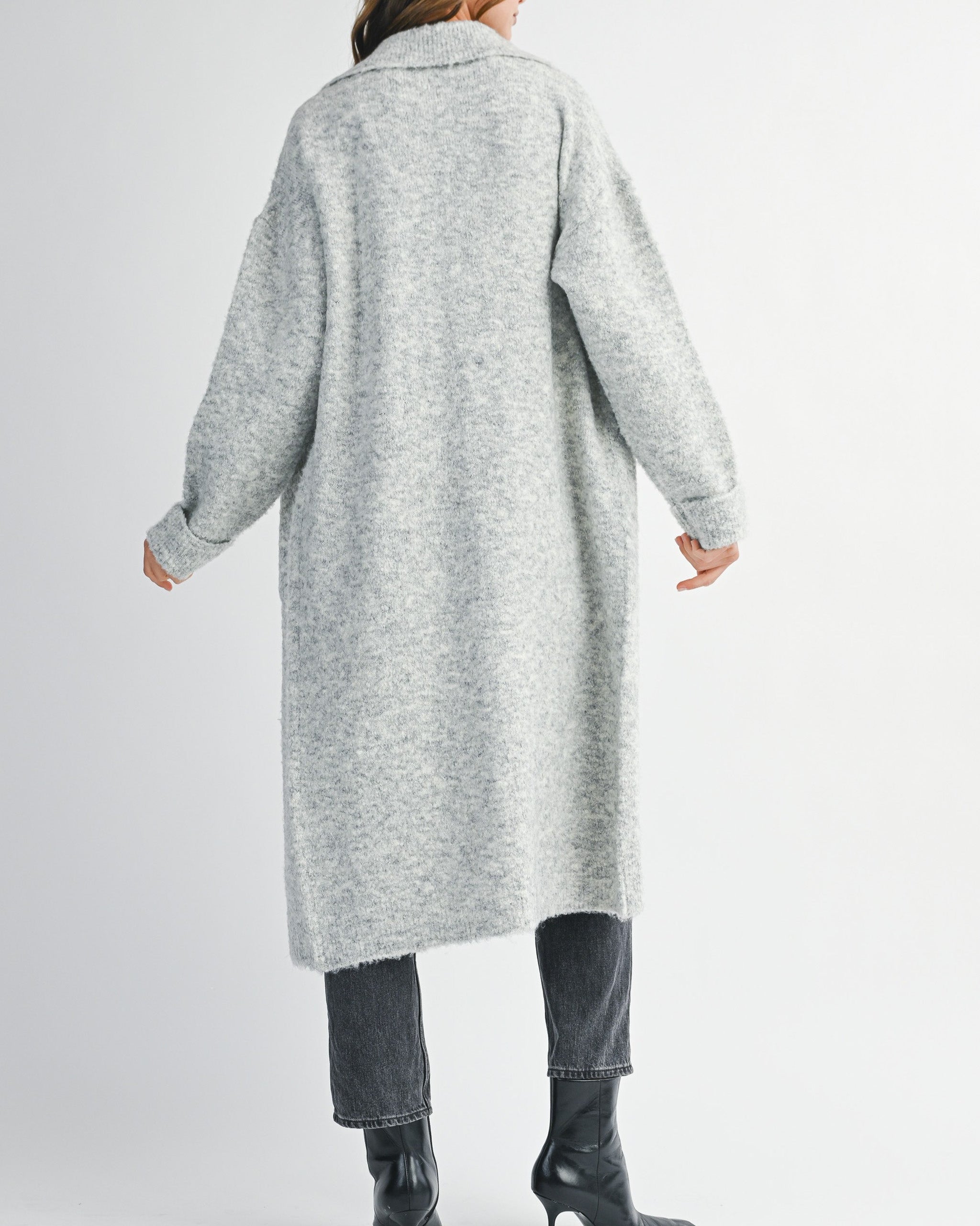 Lived-In Long Knit Coat