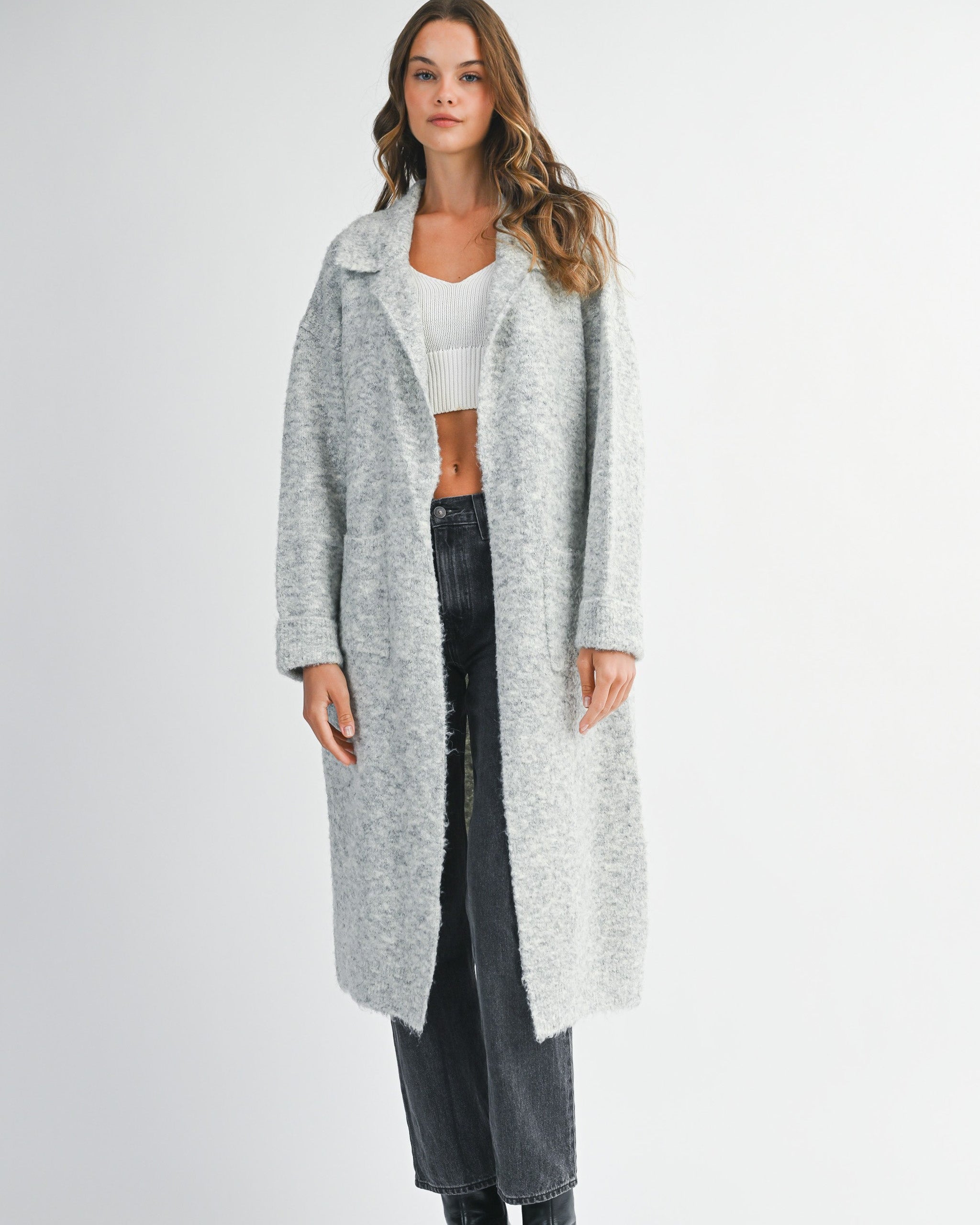 Lived-In Long Knit Coat