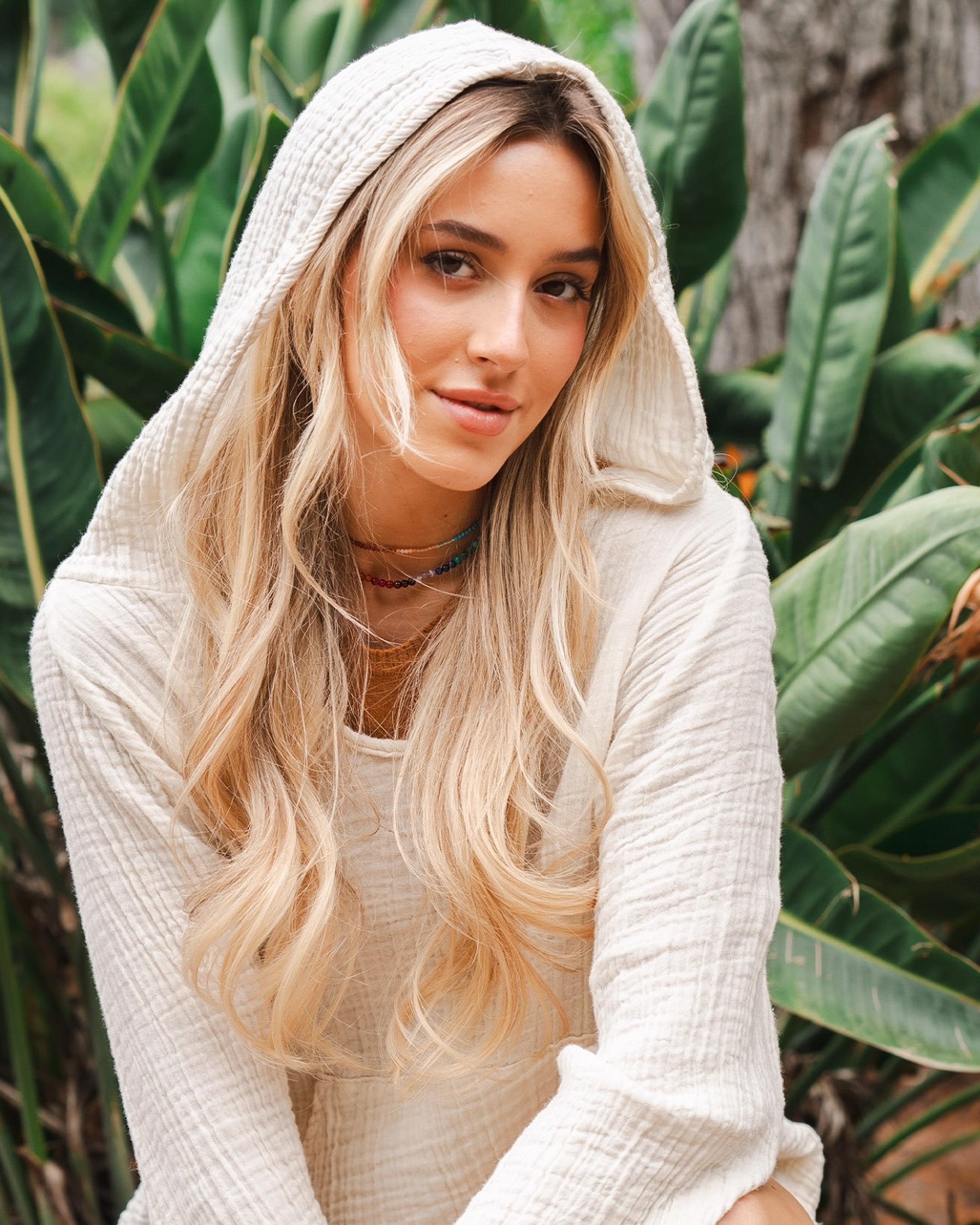 Coastline Cotton Hoodie | Cream