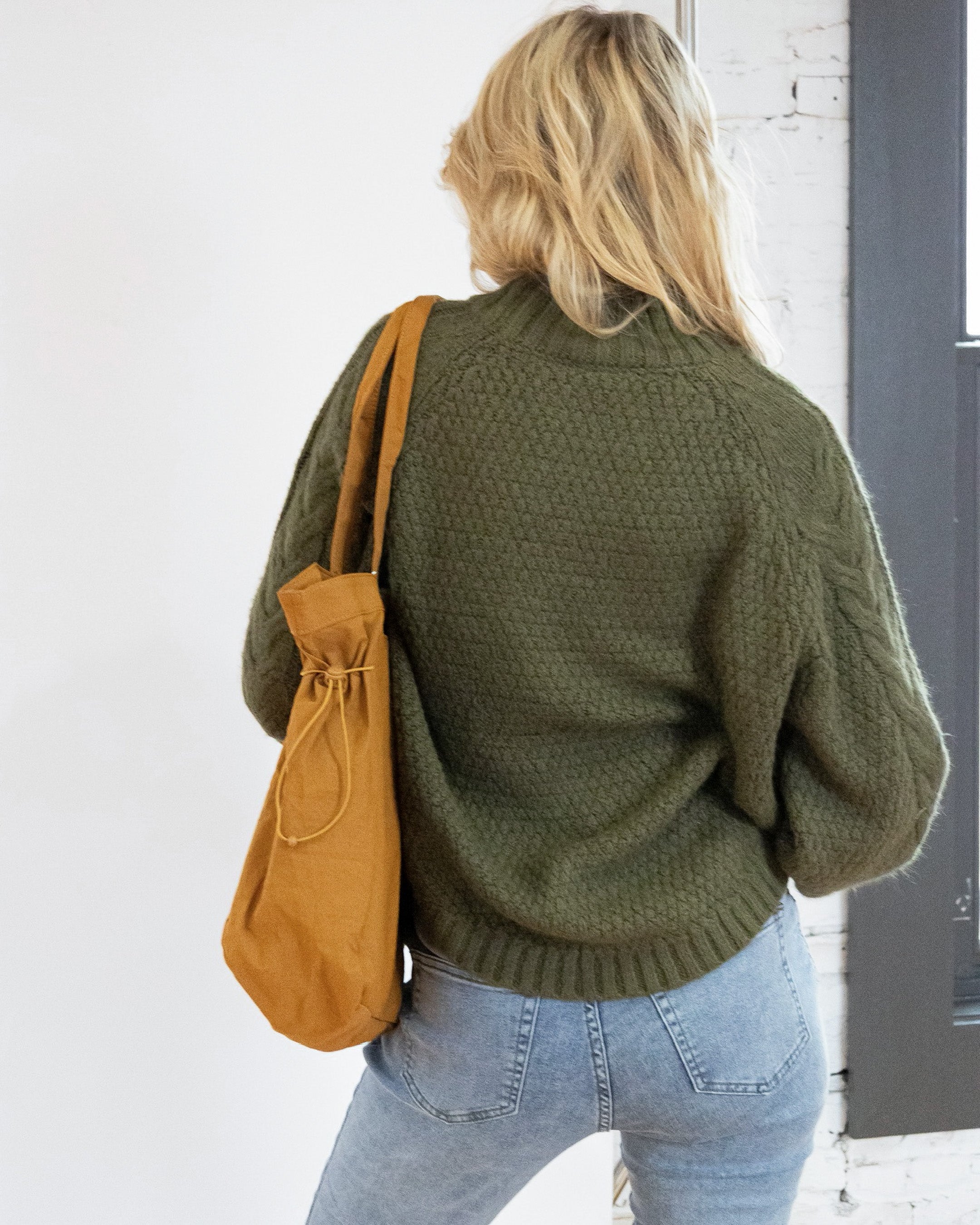 Cabled Comfort High Neck Sweater