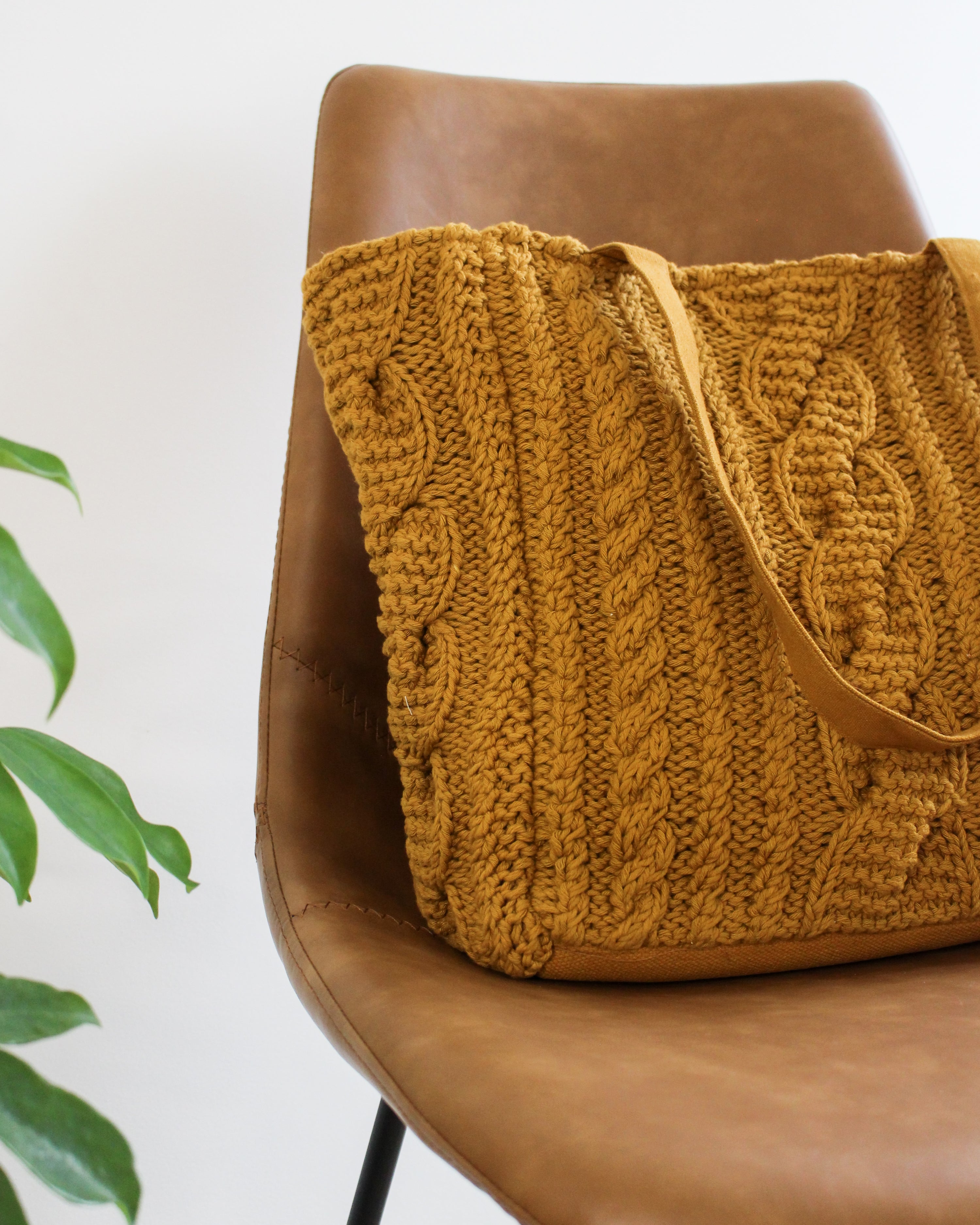 Long Weekend Cable Knit Tote