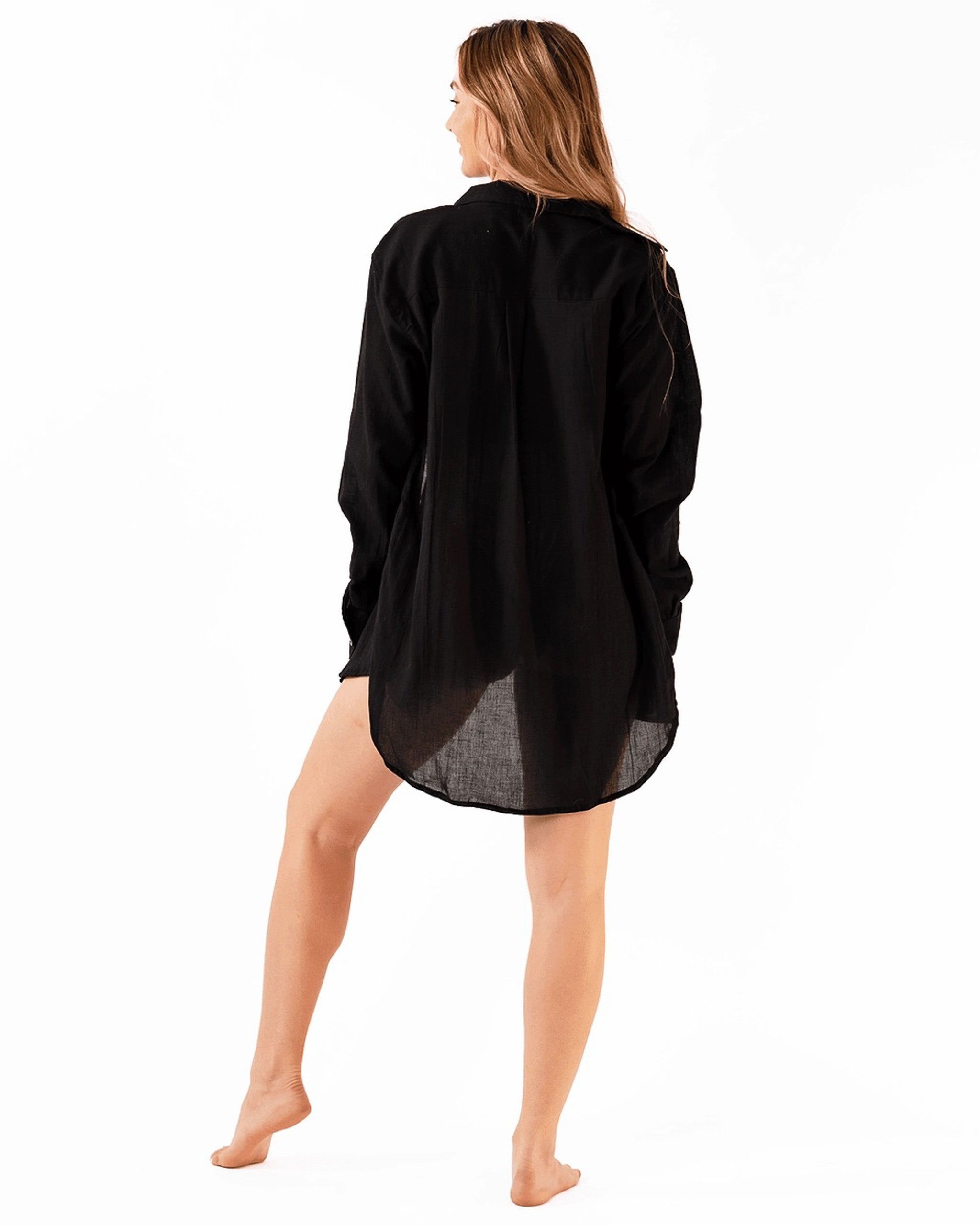 The Sunday Button Up | Black