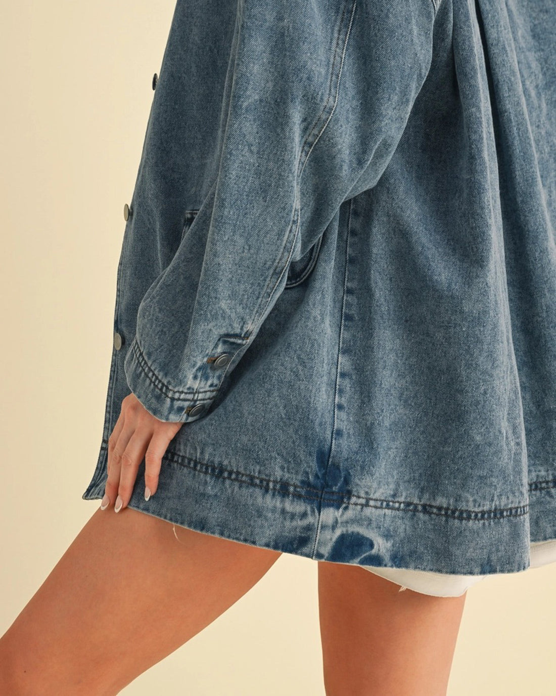 Contrast Collar Denim Jacket