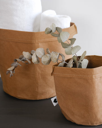 Washable Paper Bag (set of 2) | Kraft