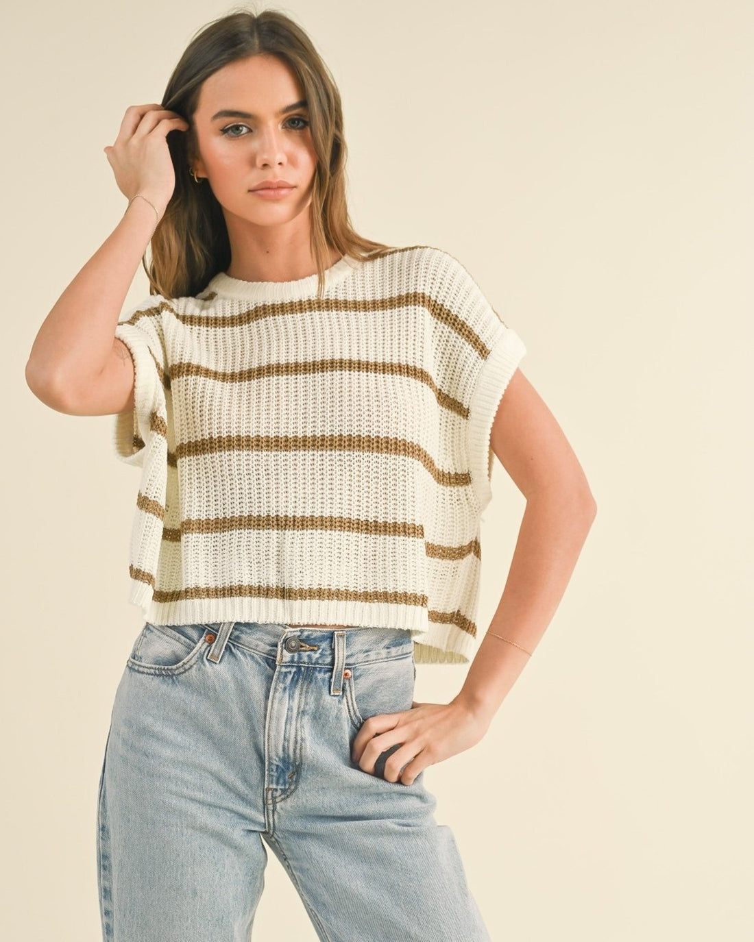 Soft Stripes Knit Top