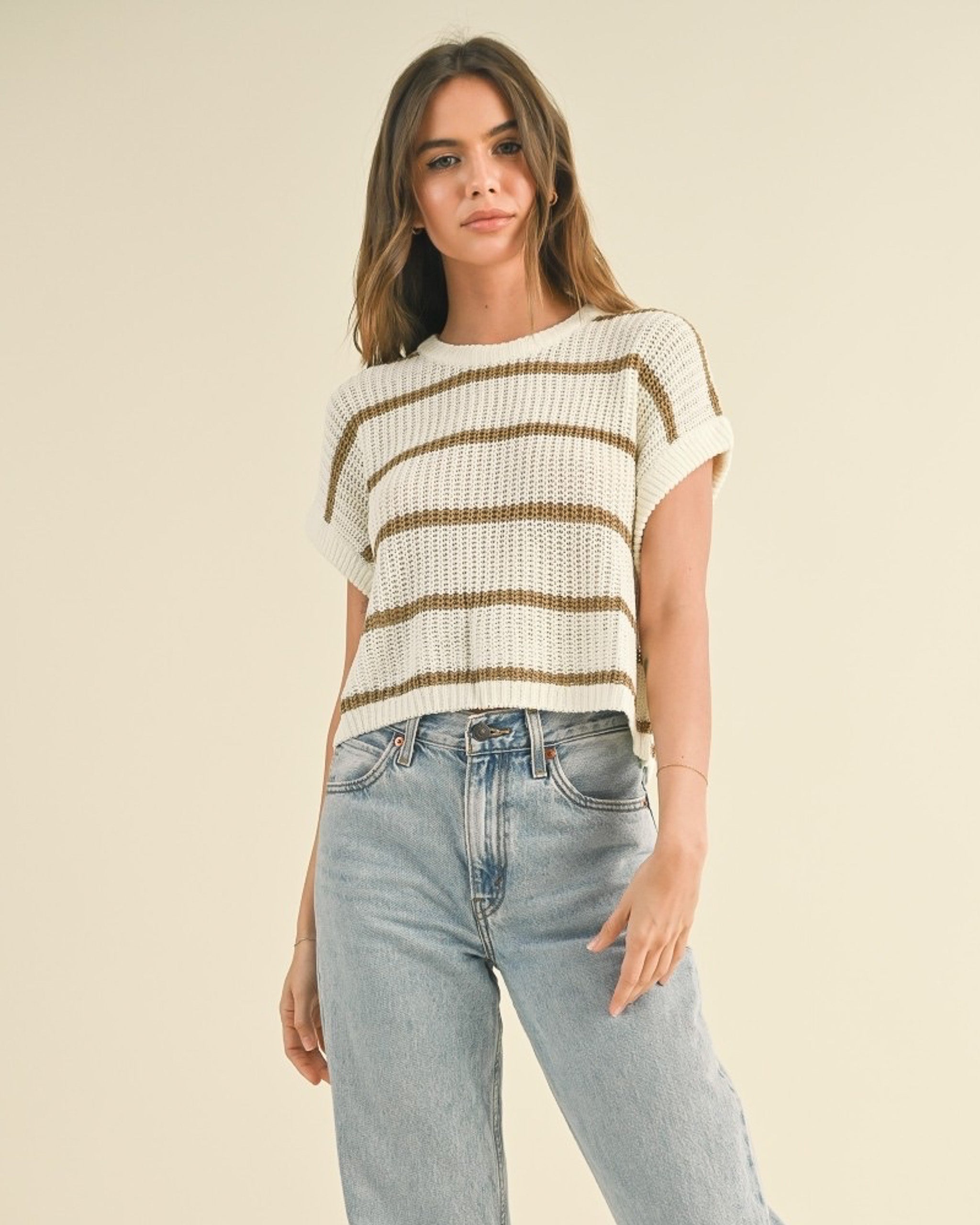 Soft Stripes Knit Top