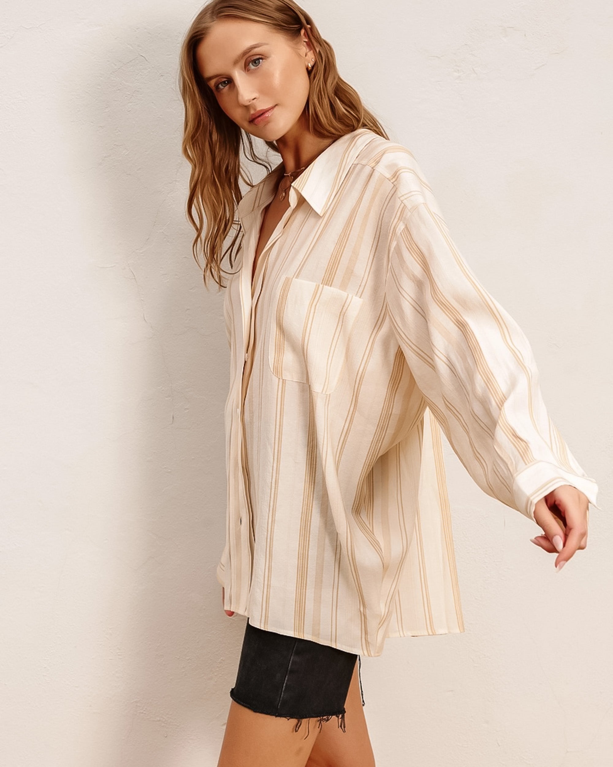 Striped Boyfriend Shirt