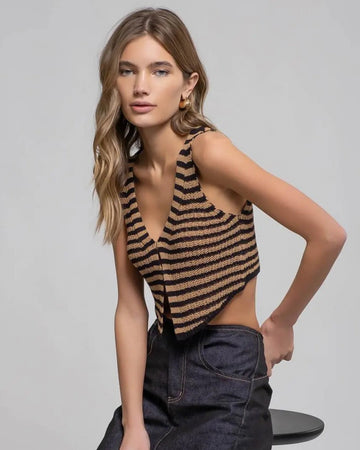 Crochet Knit Sweater Vest