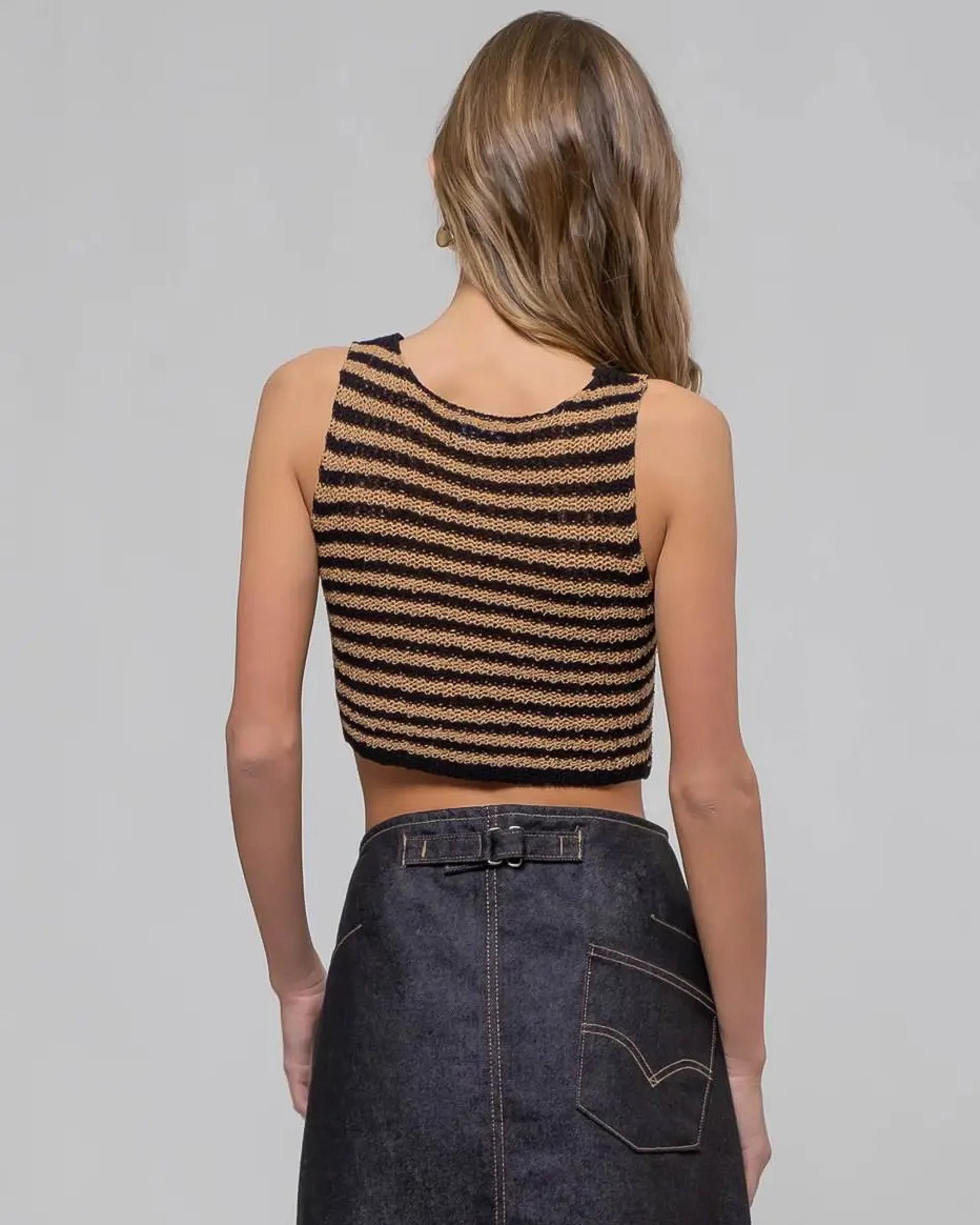 Crochet Knit Sweater Vest