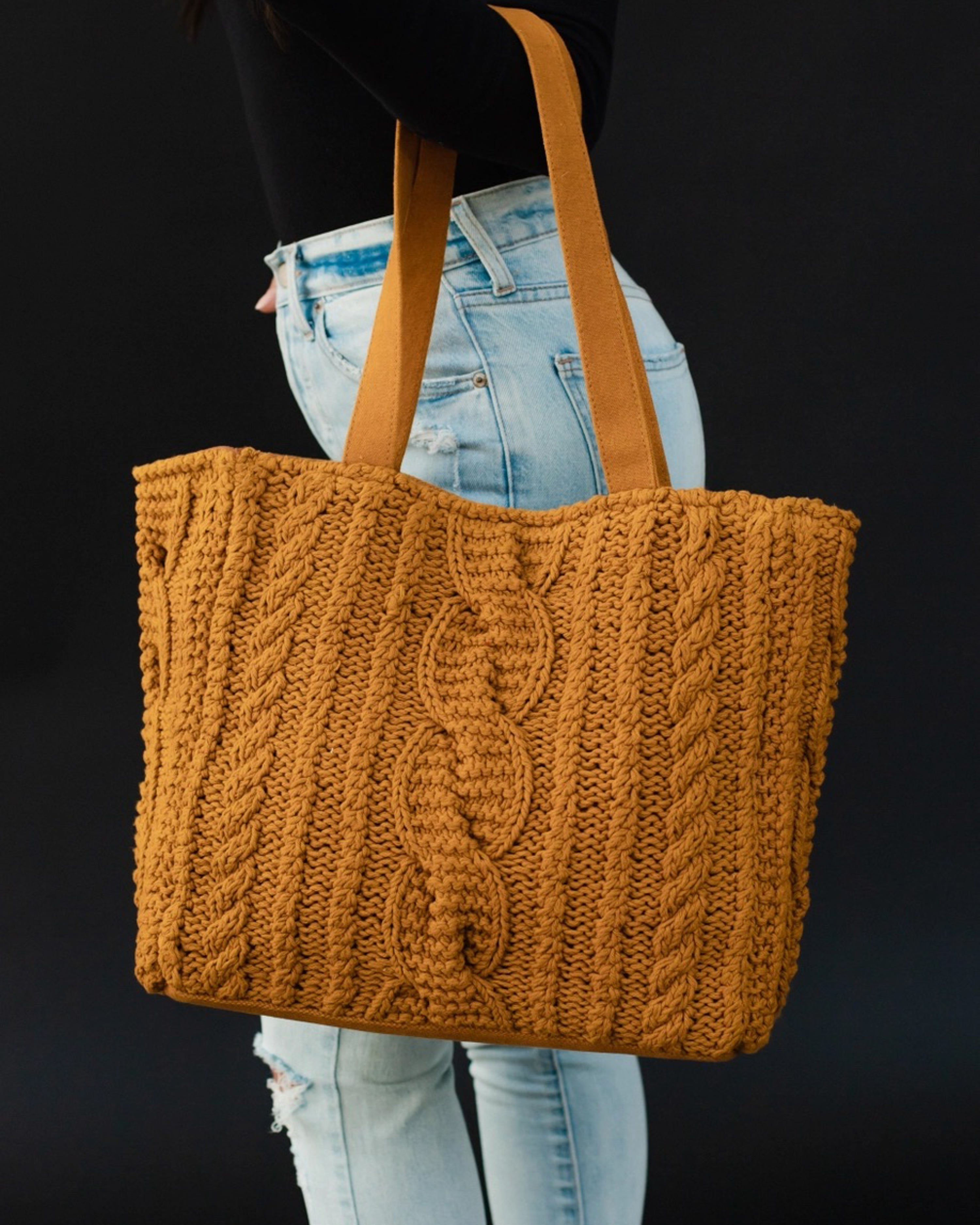 Long Weekend Cable Knit Tote