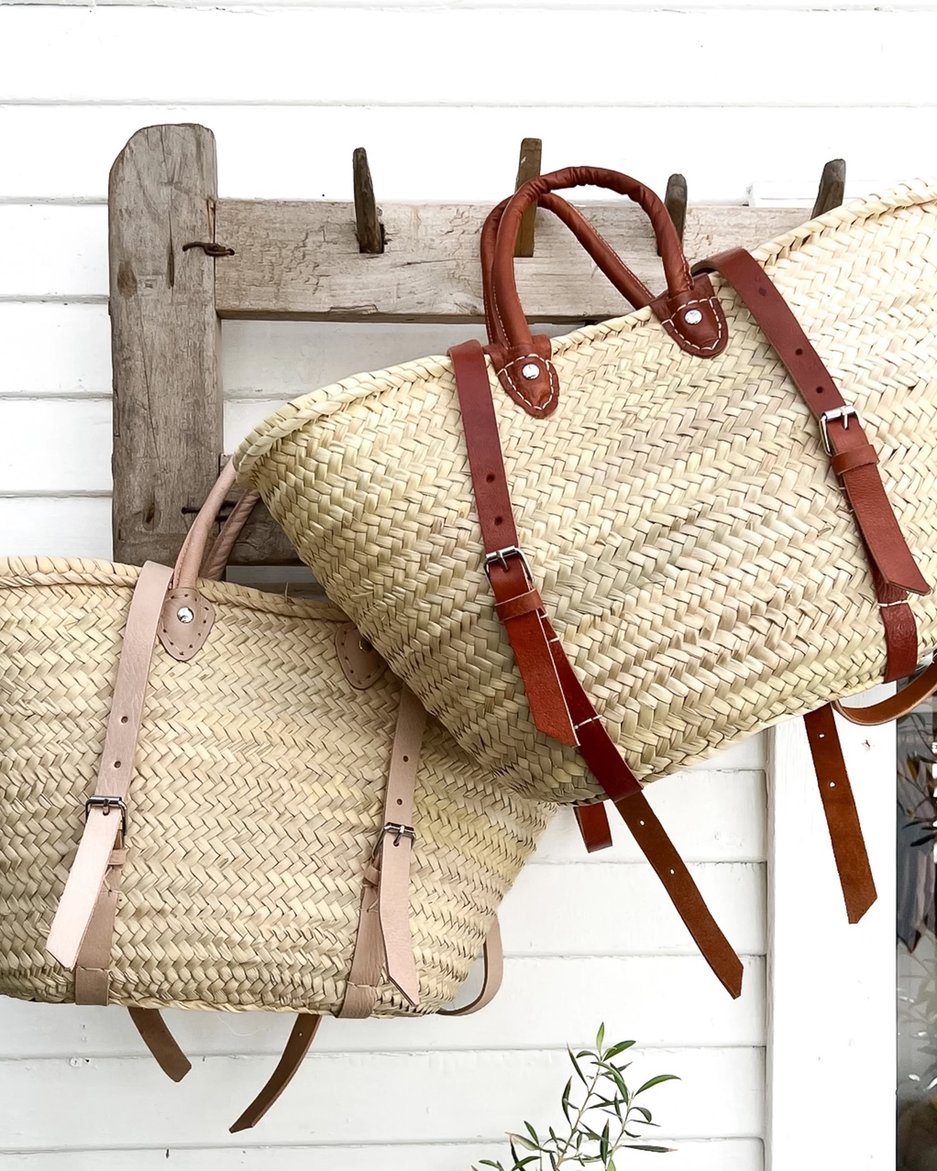 Straw Basket Backpack