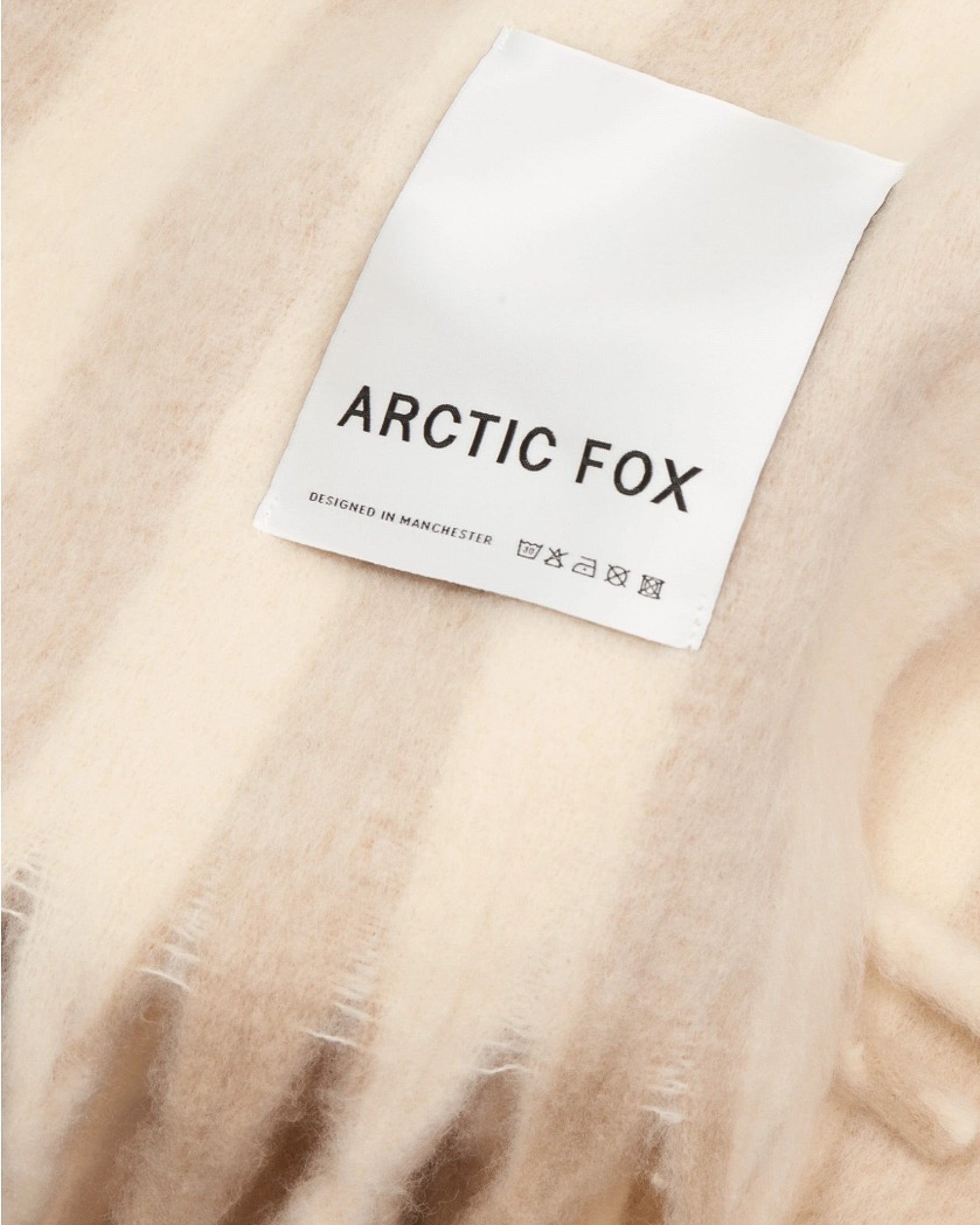 The Wool Stripe Throw - Cream & Taupe